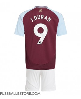 Günstige Aston Villa Jhon Duran #9 Heimtrikotsatz Kinder 2024-25 Kurzarm (+ Kurze Hosen)
